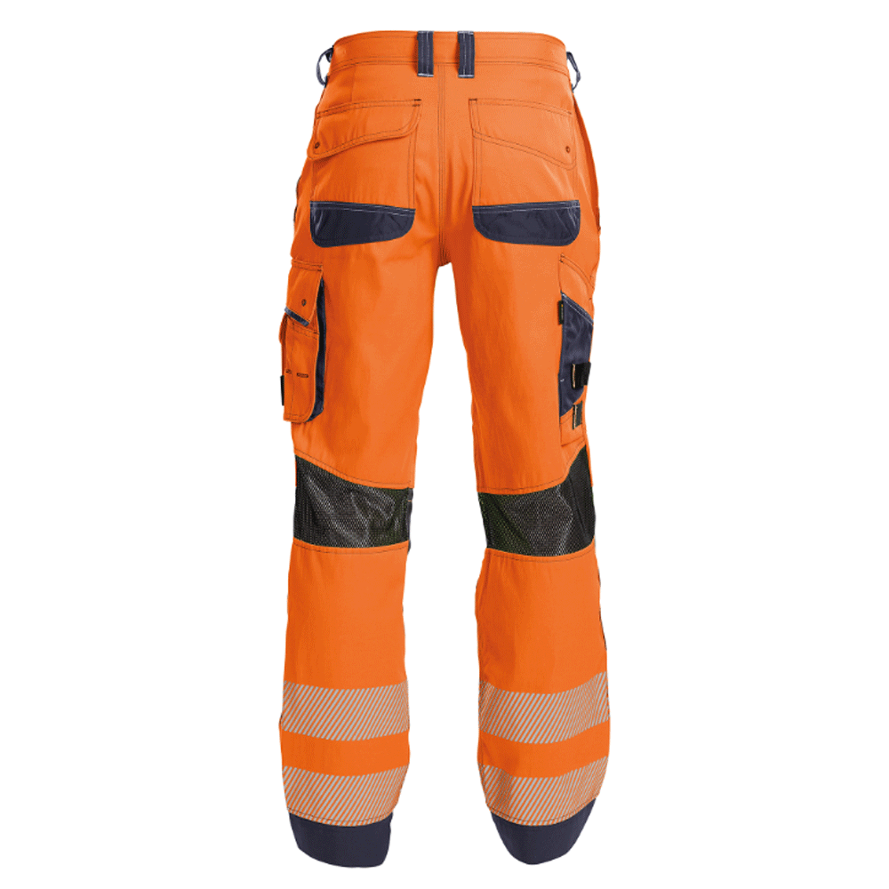 DASSY Odessa 200984 Hi-Vis Kneepad Multi-Pocket Trousers Orange 31" Waist, Short Leg