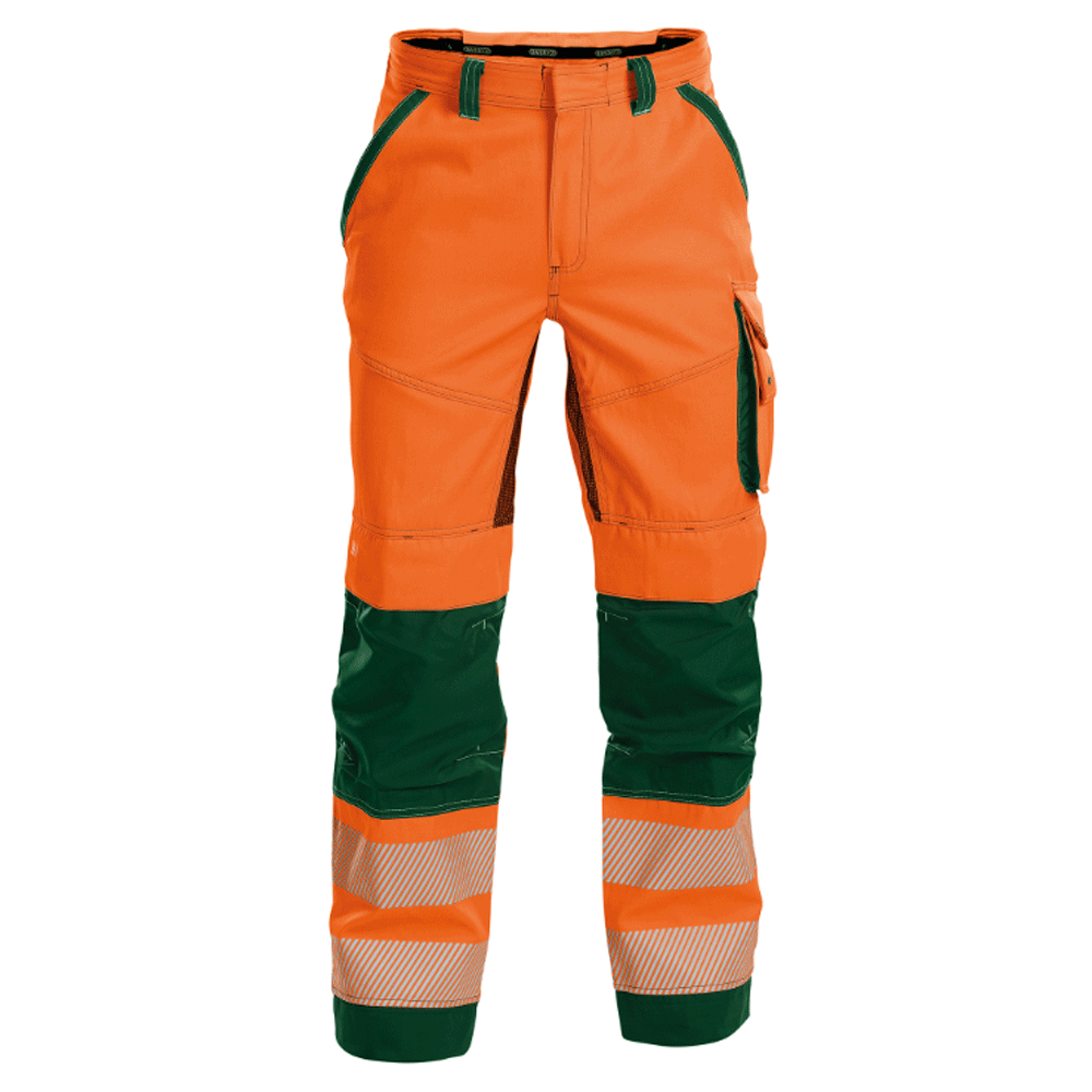 DASSY Odessa 200984 Hi-Vis Kneepad Multi-Pocket Trousers Orange 31" Waist, Short Leg