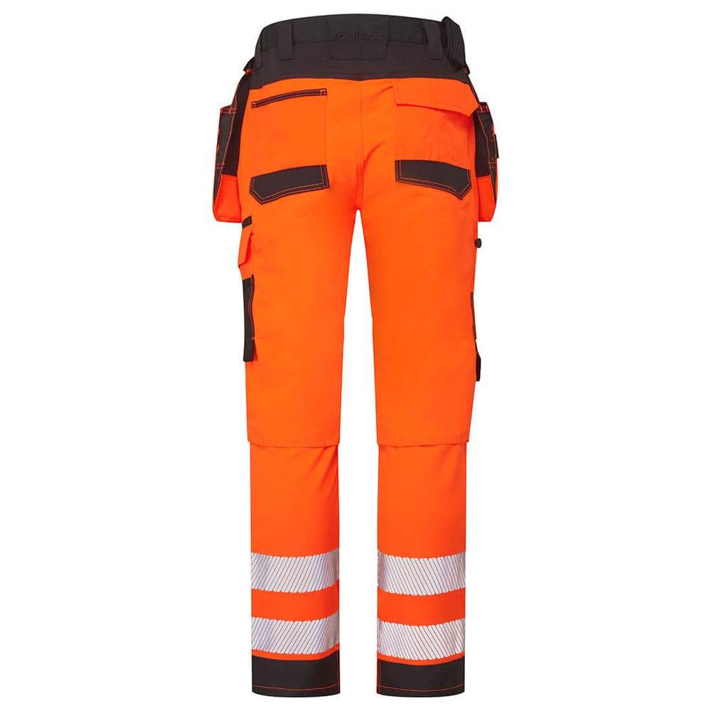 Portwest DX454 DX4 Hi-Vis Holster Pocket Craft 4-Way Stretch Trousers