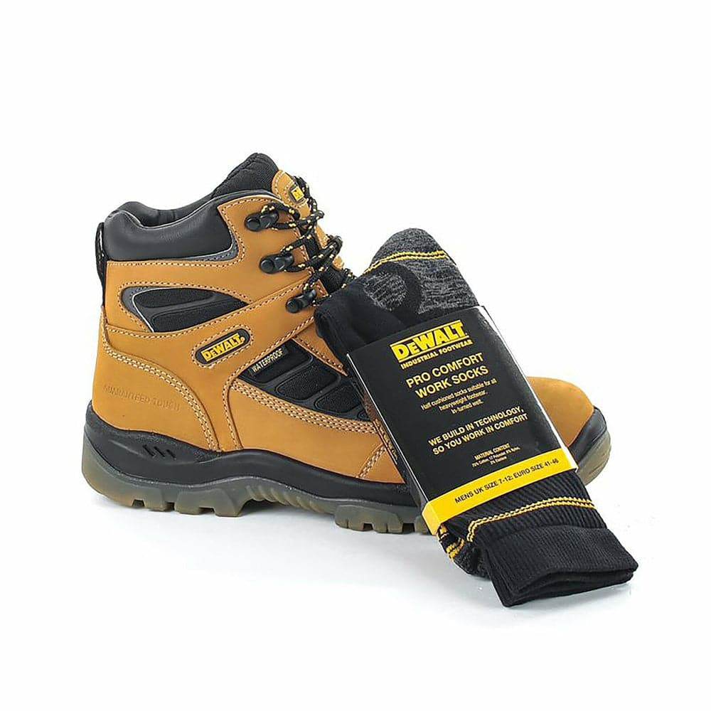 DeWalt Harwich Waterproof Safety Work Boot inc Work Socks