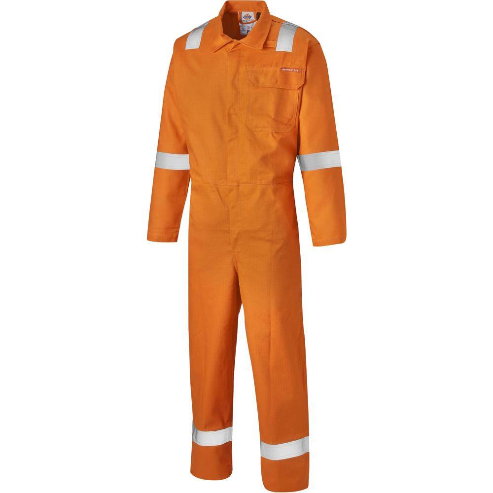 Dickies FR24/7TP Everyday Flame Retardant Taped Coverall Orange 38" Chest, Long Leg
