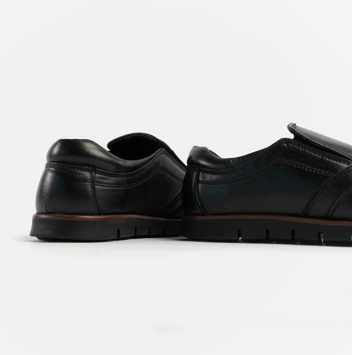 Dr Keller ADONIS Mens Leather Slip on Shoes Black