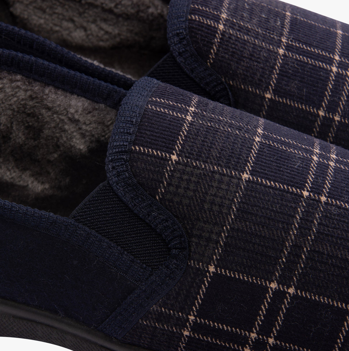 Dr Keller ERIC Mens Full Slippers Navy