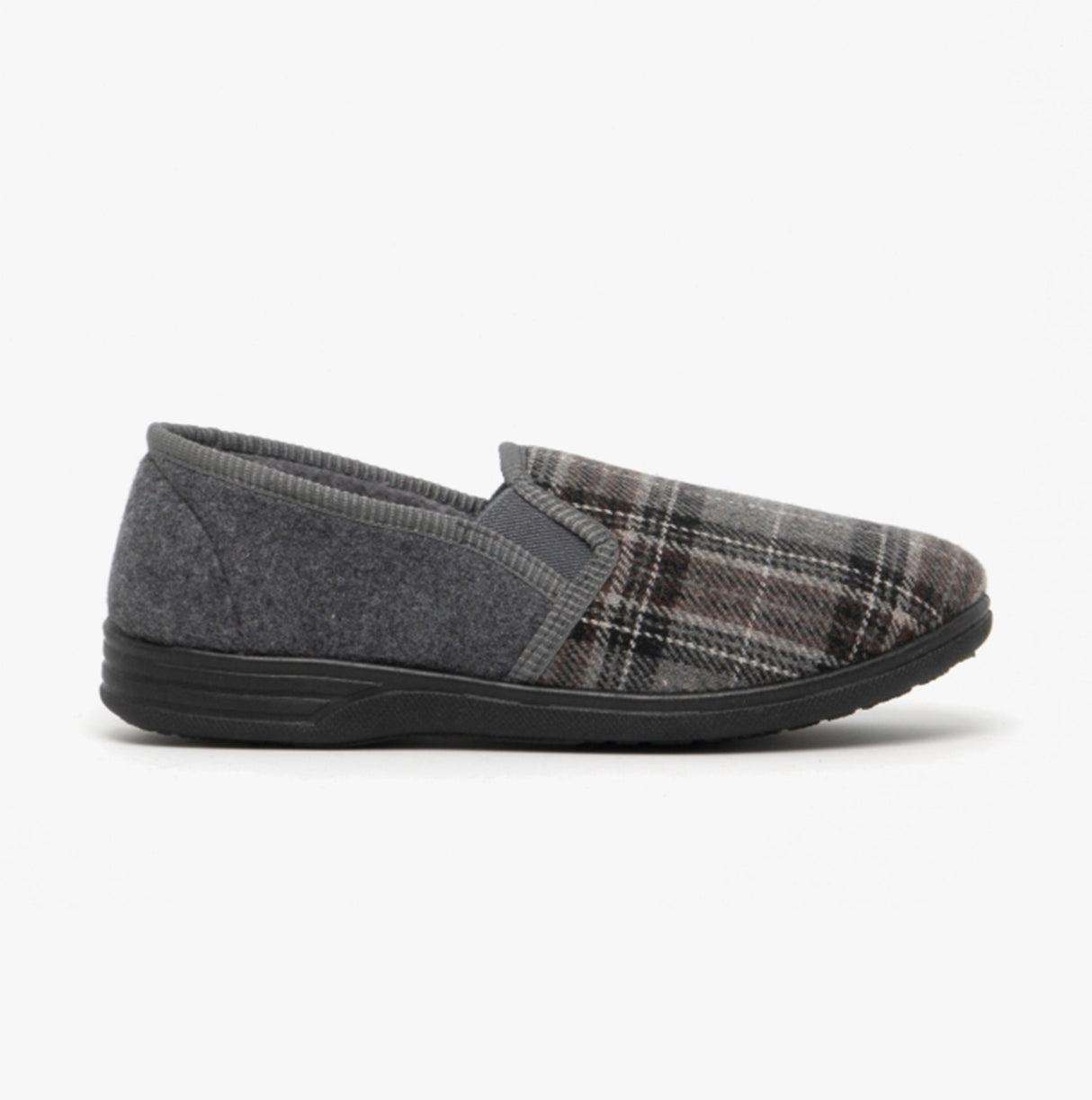 Dr Keller DEREK Mens Full Slippers Grey