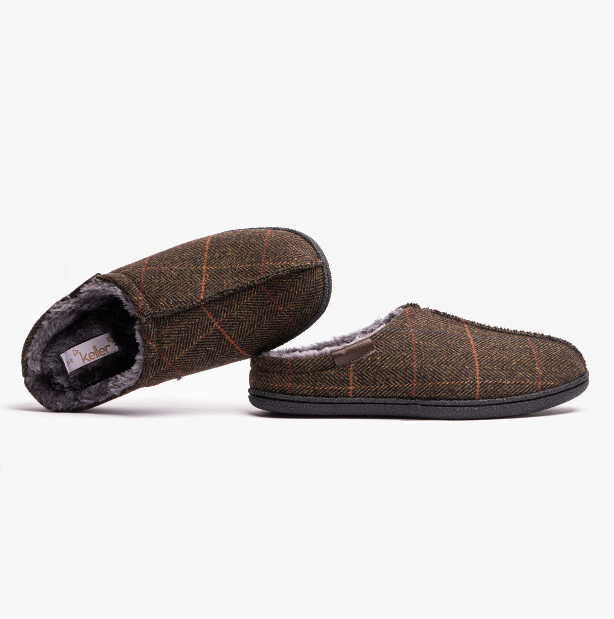 Dr Keller BARNEY Mens Mule Slippers Brown