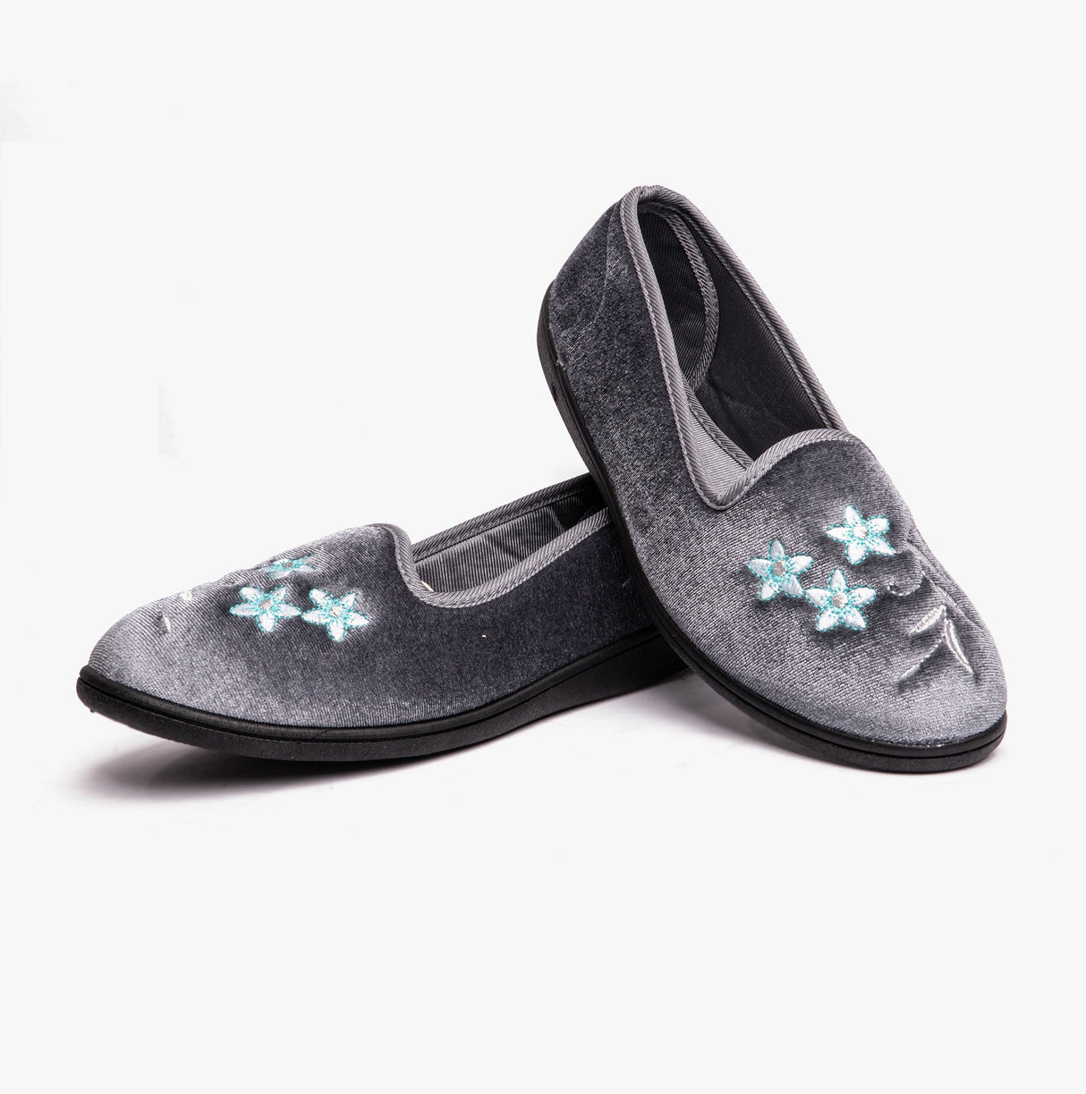 Dr Keller VERA Womens Ballerina Slippers Grey