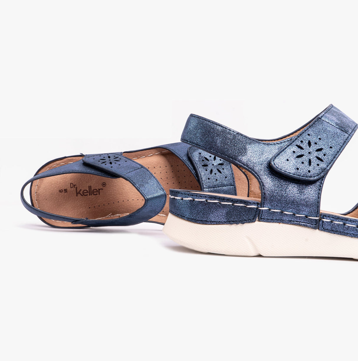 Dr Keller MARIE Womens Sandals Blue Metalic