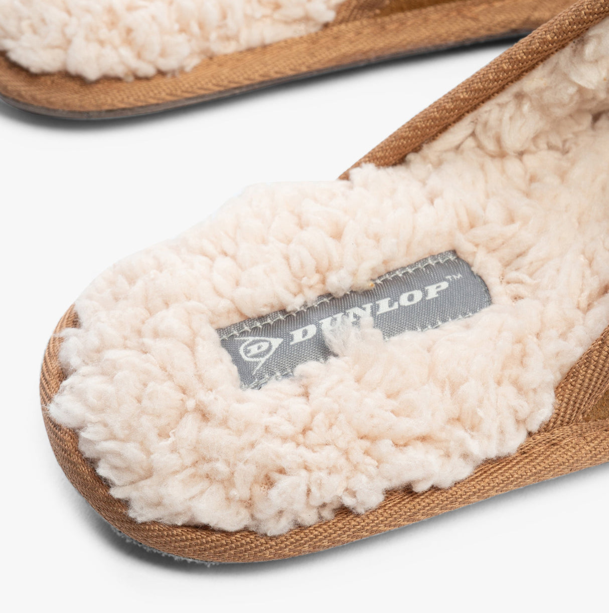 Dunlop TAYLOR Mens Suede Mule Slippers Cognac