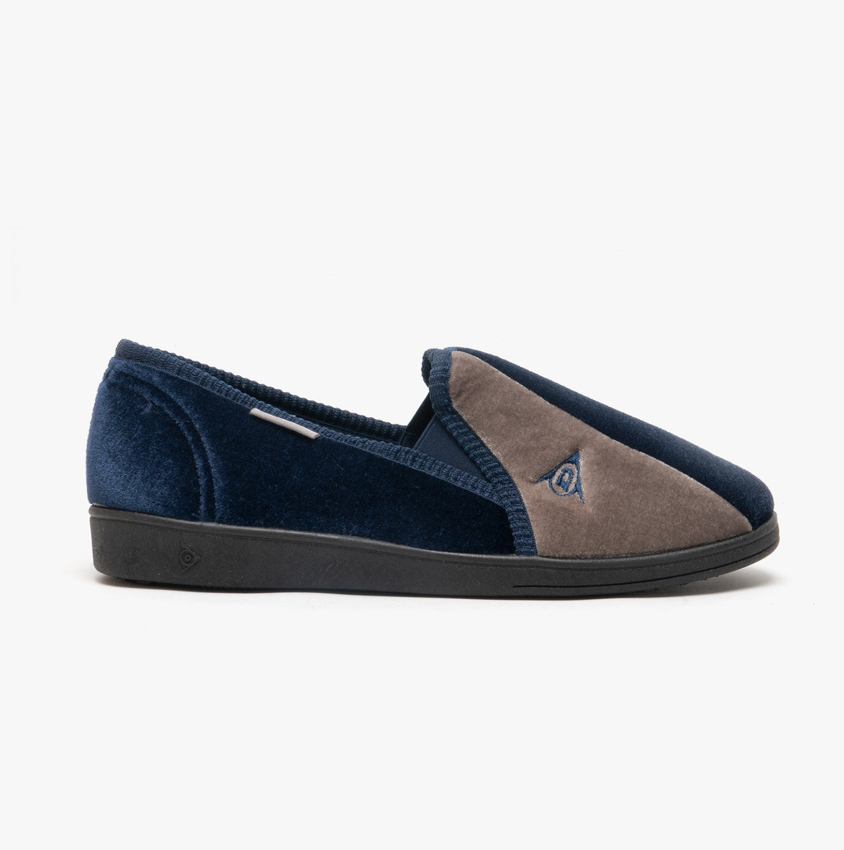 Dunlop WINSTON Mens Full Slippers Navy/Grey