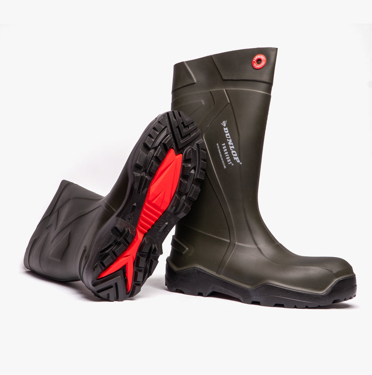 Dunlop PUROFORT+ Unisex Non-Safety Wellington Boots Green
