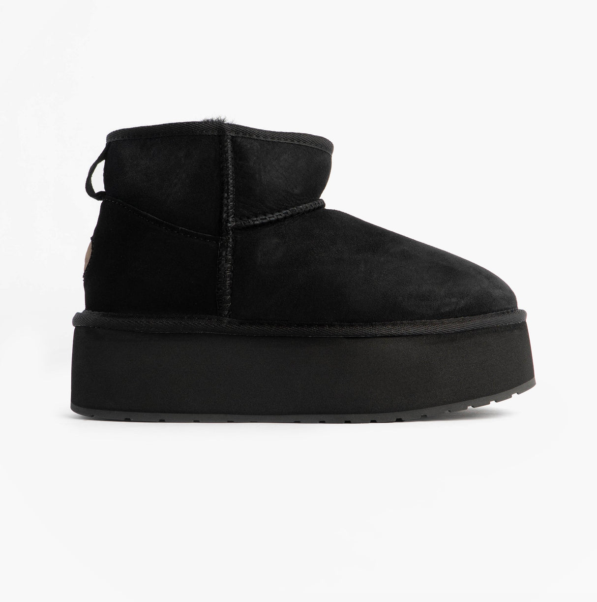 EMU Australia STINGER MICRO FLATFORM Womens Sheepskin Boot Black