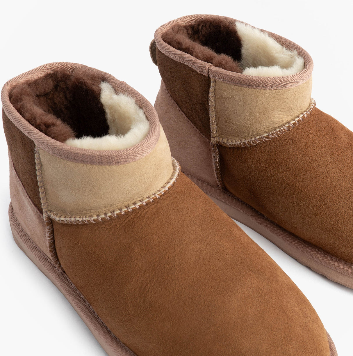 EMU Australia STINGER MICRO PATCHWORK Womens Sheepskin Boot Chestnut