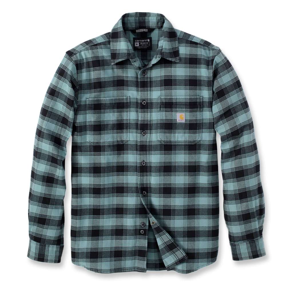 Carhartt 105945 Rugged Flex Relaxed Fit Midweight Flannel Long-Sleeve Plaid Shirt