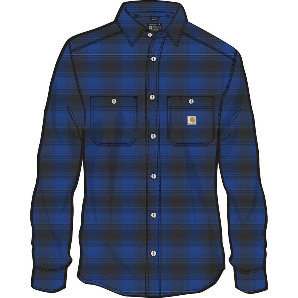 Carhartt 105945 Rugged Flex Relaxed Fit Midweight Flannel Long-Sleeve Plaid Shirt