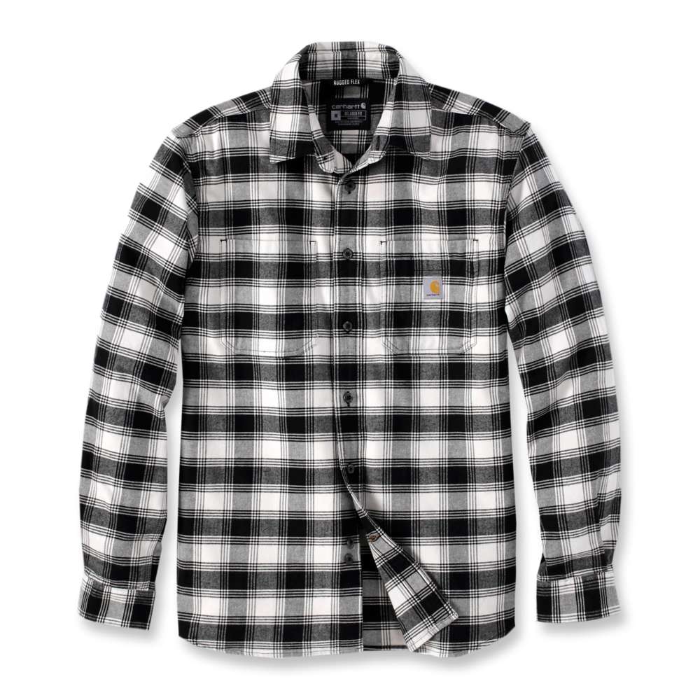 Carhartt 105945 Rugged Flex Relaxed Fit Midweight Flannel Long-Sleeve Plaid Shirt