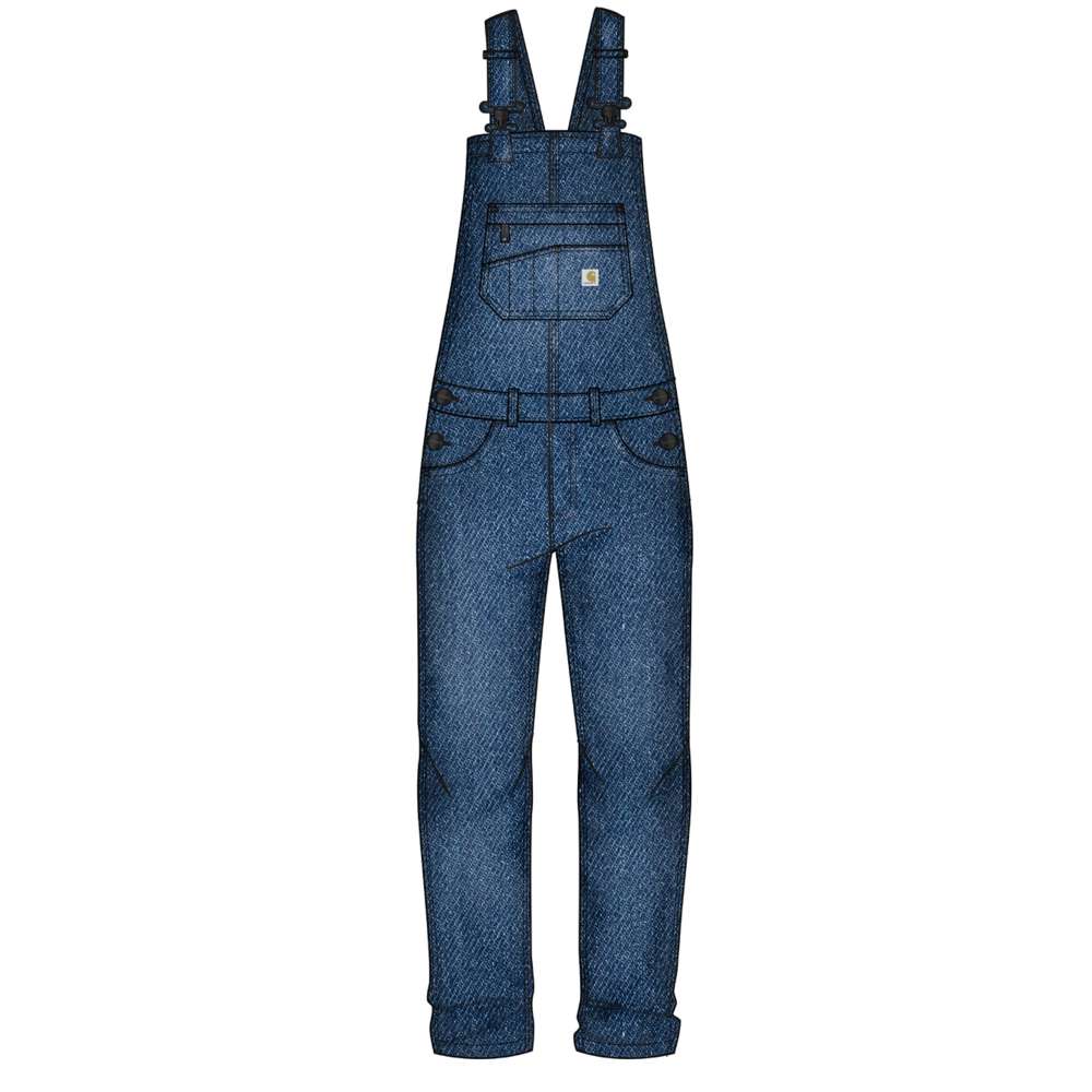 Carhartt 106002 Women's Rugged Flex Relaxed Fit Denim Bib Overall