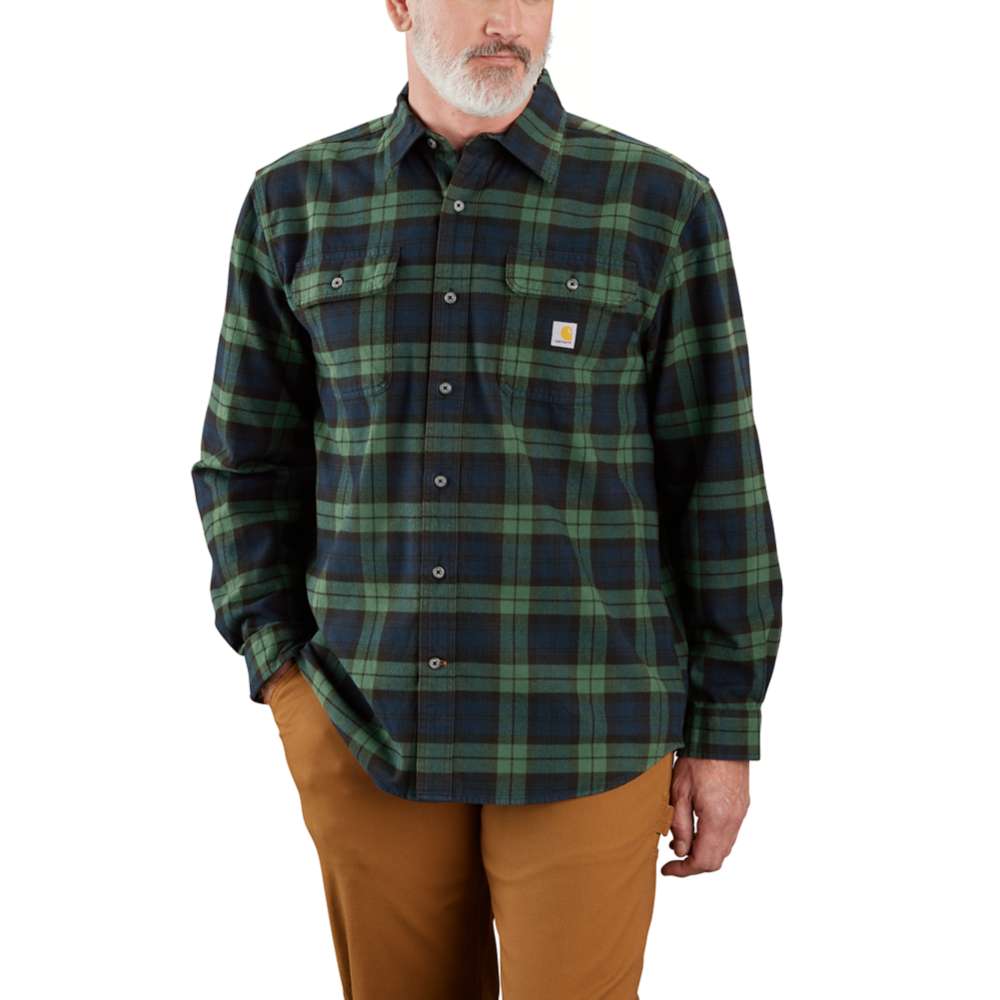 Carhartt 106356 Loose Fit Heavyweight Flannel Long-Sleeve Plaid Shirt