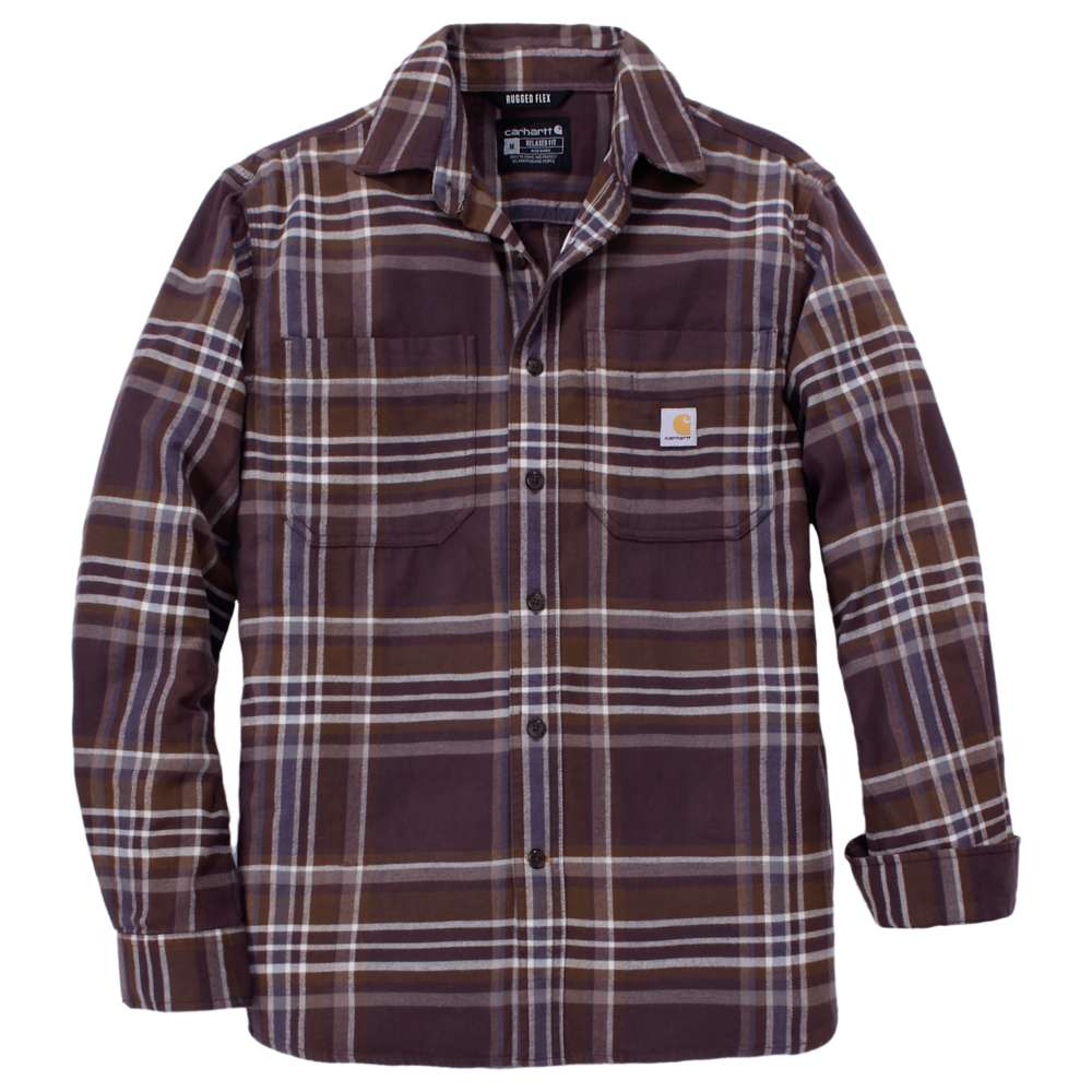 Carhartt 107010 Rugged Flex™ Relaxed Fit Midweight Flannel Long-Sleeve Plaid Shirt
