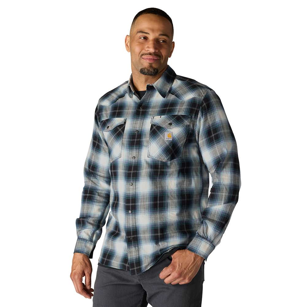 Carhartt 107016 Montana Rugged Flex Long Sleeve Snap Front Plaid Shrt