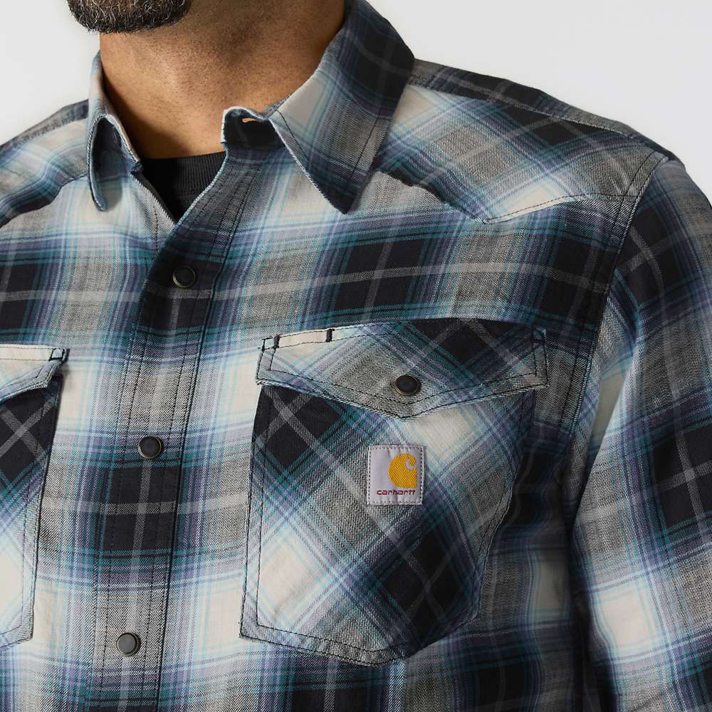 Carhartt 107016 Montana Rugged Flex Long Sleeve Snap Front Plaid Shrt