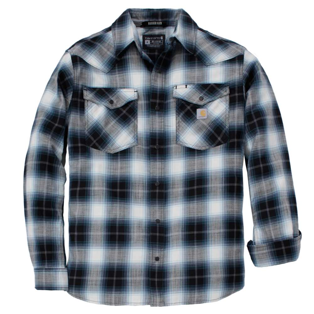Carhartt 107016 Montana Rugged Flex Long Sleeve Snap Front Plaid Shrt