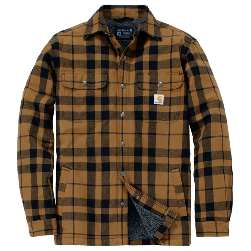 Carhartt 107017 Relaxed Fit Flannel Sherpa-Lined Shirt Jac