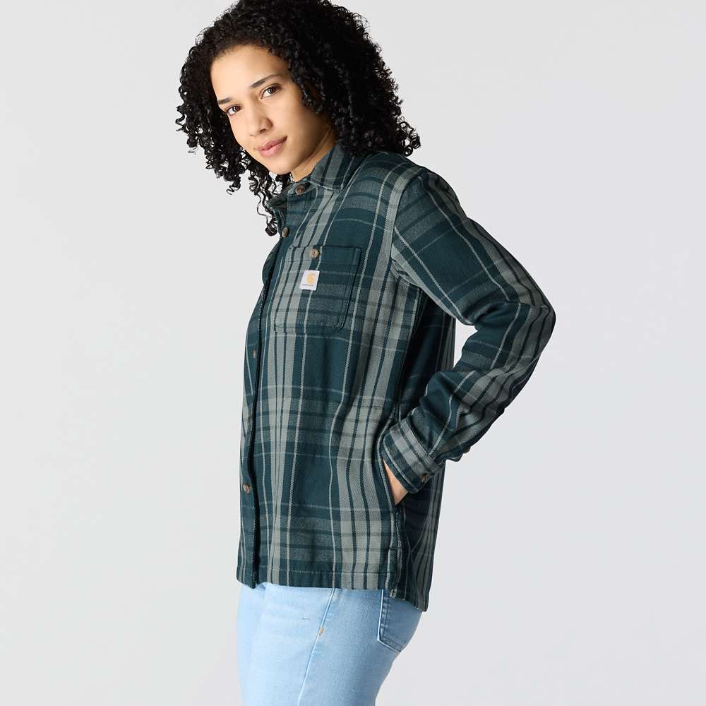 Carharrt 107136 Women's Tncl Srs LseFit Twll Plaid Shrt