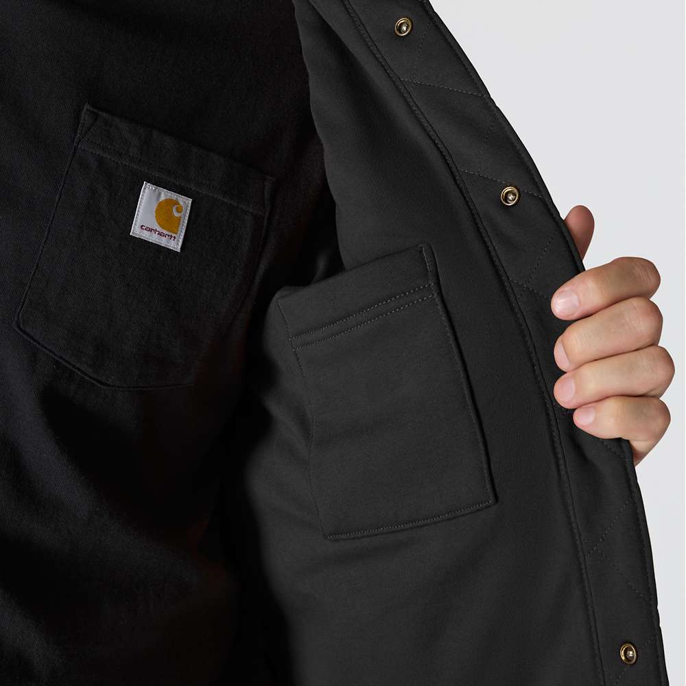 Carhartt 107270 Rain Defender Loose Fit Heavyweight Quilted Snap Front Shirt Jac