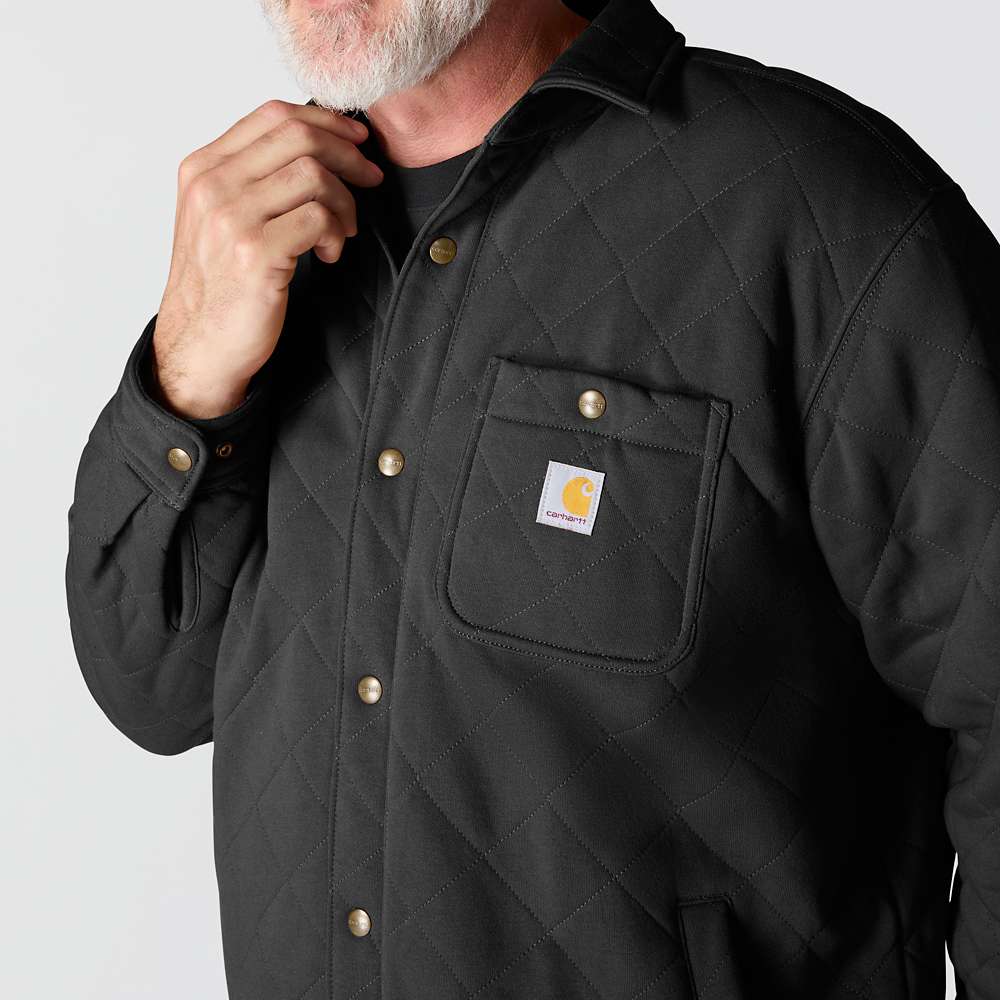 Carhartt 107270 Rain Defender Loose Fit Heavyweight Quilted Snap Front Shirt Jac
