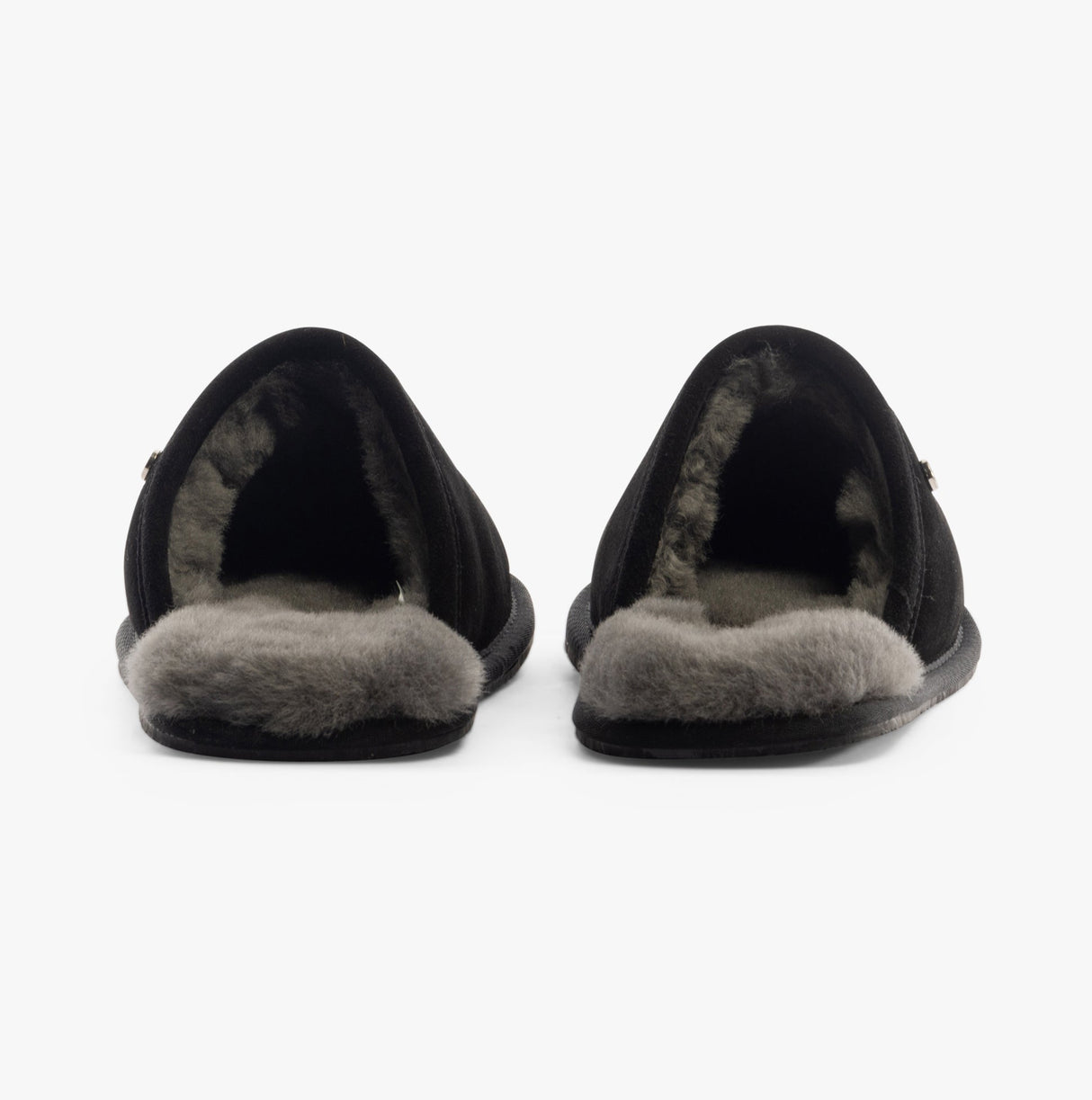 HOS Sheepskin EDWIN Mens Slippers Black