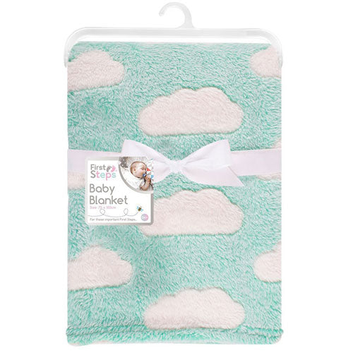 FB56 BABY GREEN CLOUD BLANKET