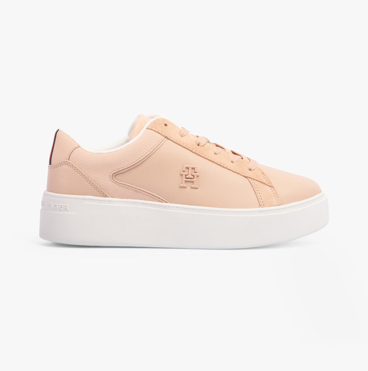 Tommy Hilfiger CASUAL CHIC PLATFORM Womens Court Trainers Pink Bloom