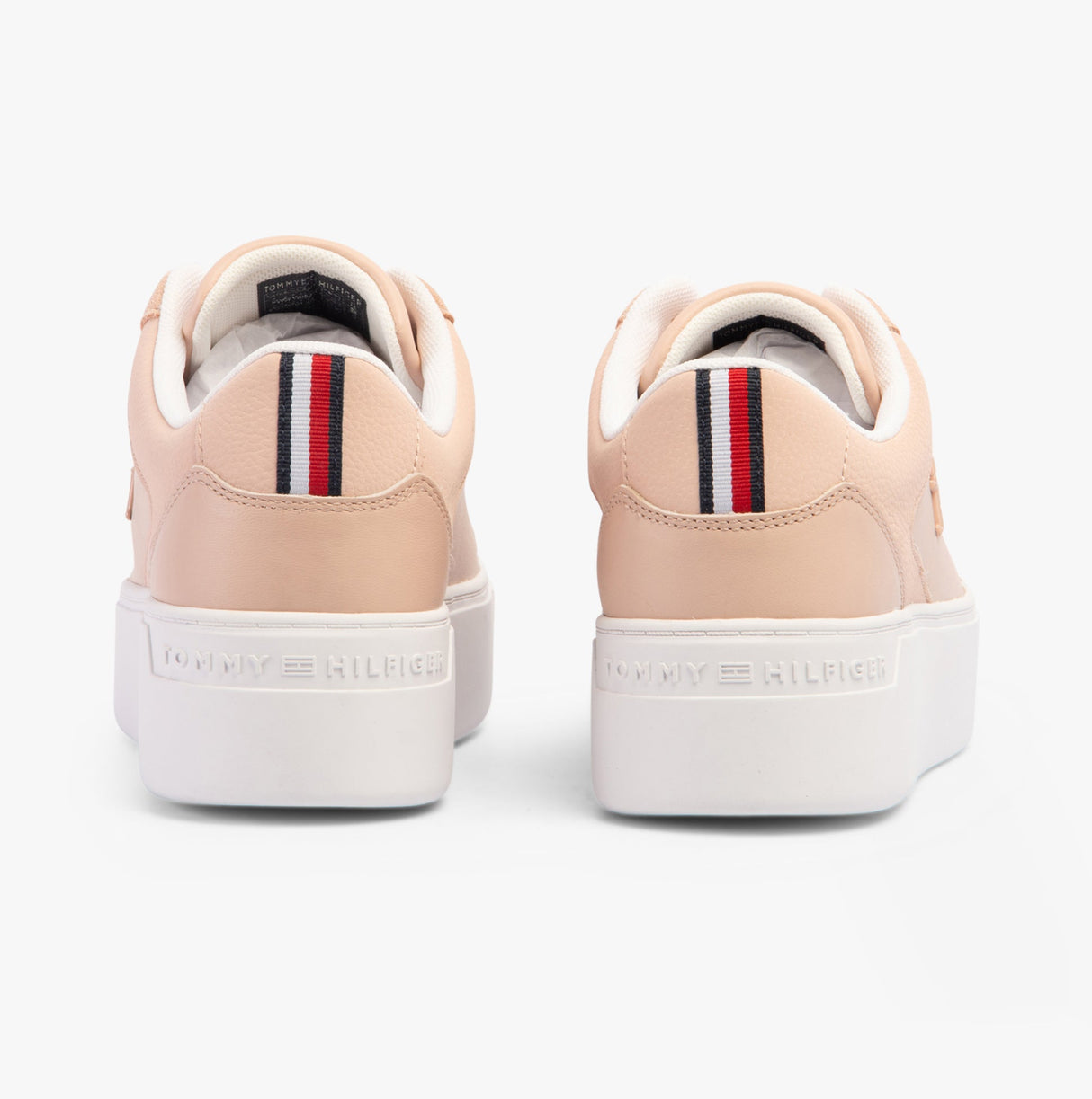 Tommy Hilfiger CASUAL CHIC PLATFORM Womens Court Trainers Pink Bloom