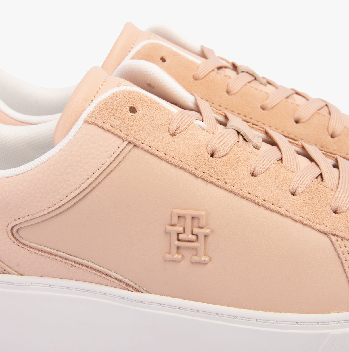 Tommy Hilfiger CASUAL CHIC PLATFORM Womens Court Trainers Pink Bloom