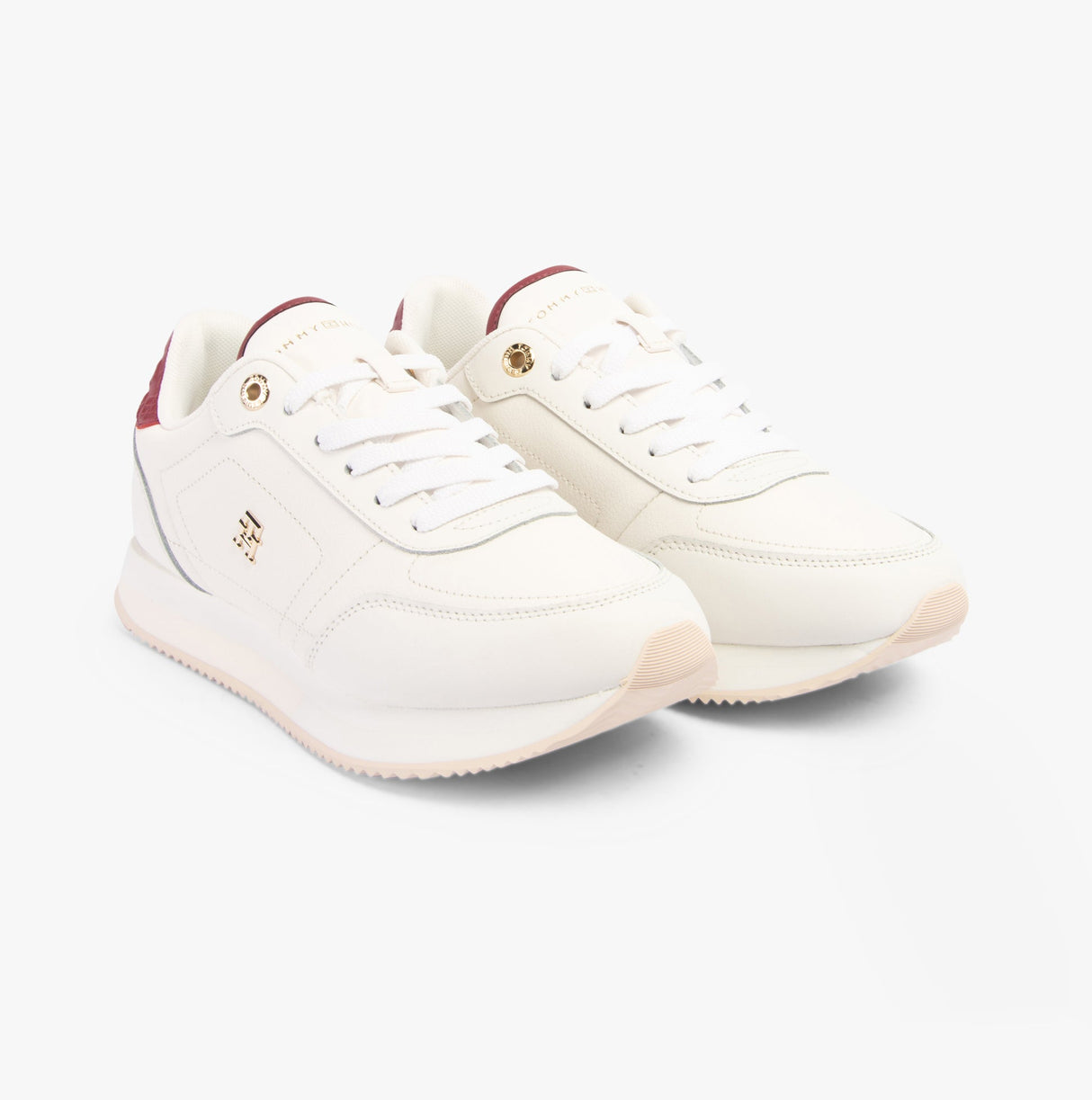 Tommy Hilfiger ELEVATED ESSENTIAL Womens Running Trainers Ancient White