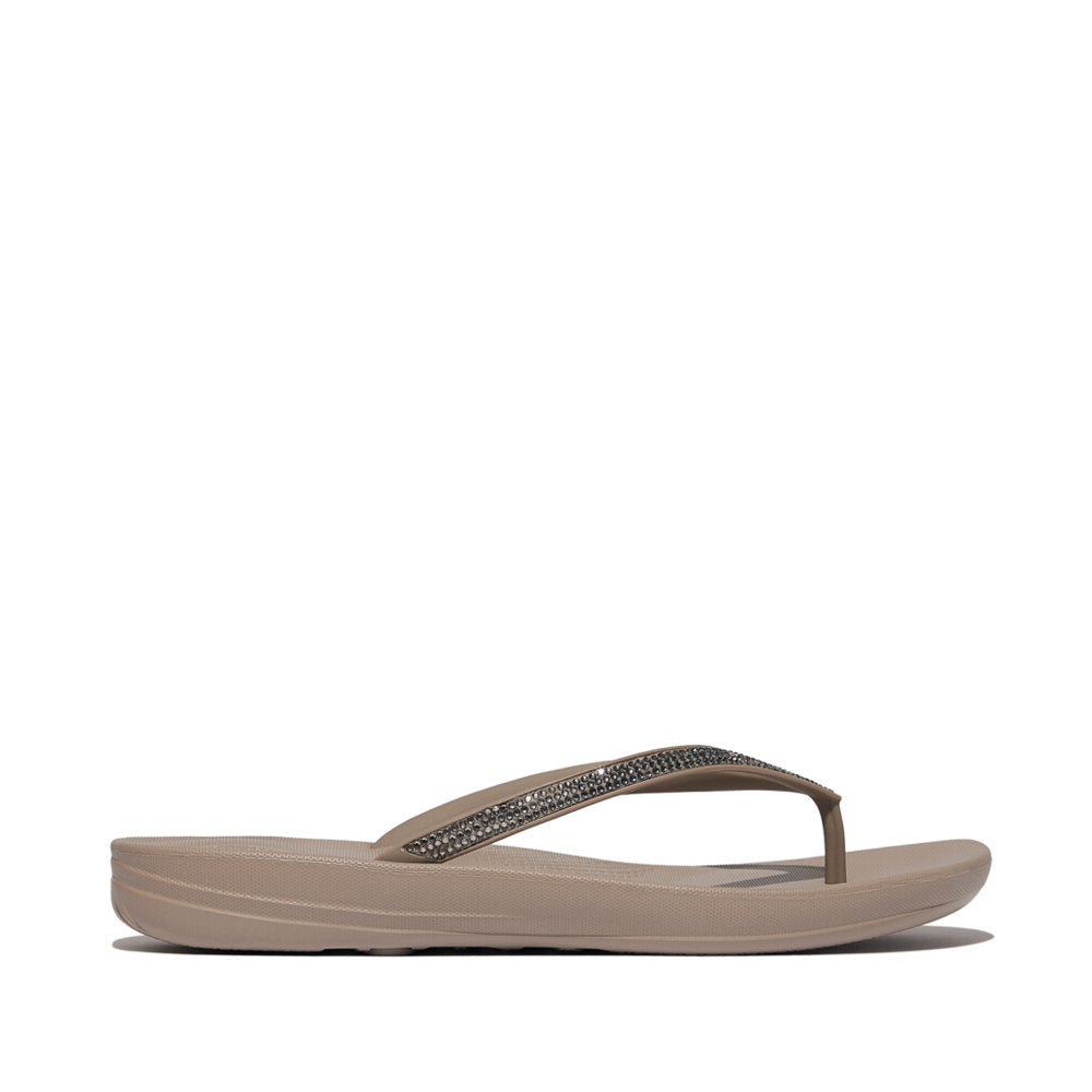 FitFlop IQUSHION OMBRE SPARKLE Womens Flip Flops On Taupe/Pewter