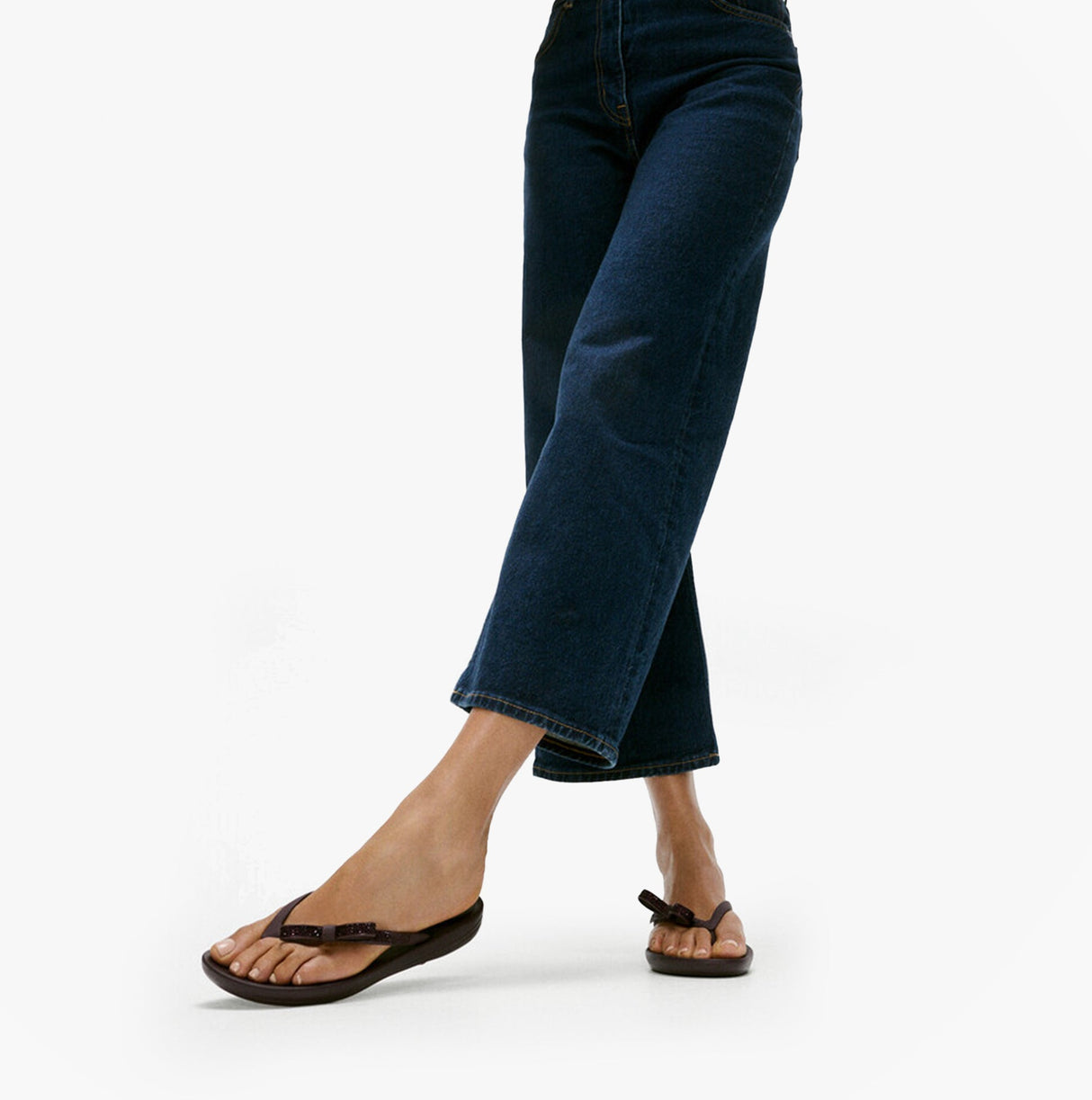 FitFlop iQUSHION GLITZ-BOW Ladies Flip Flops Plumberry