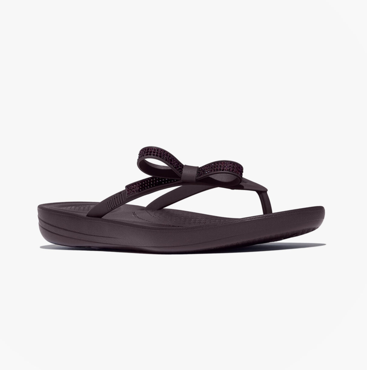 FitFlop iQUSHION GLITZ-BOW Ladies Flip Flops Plumberry