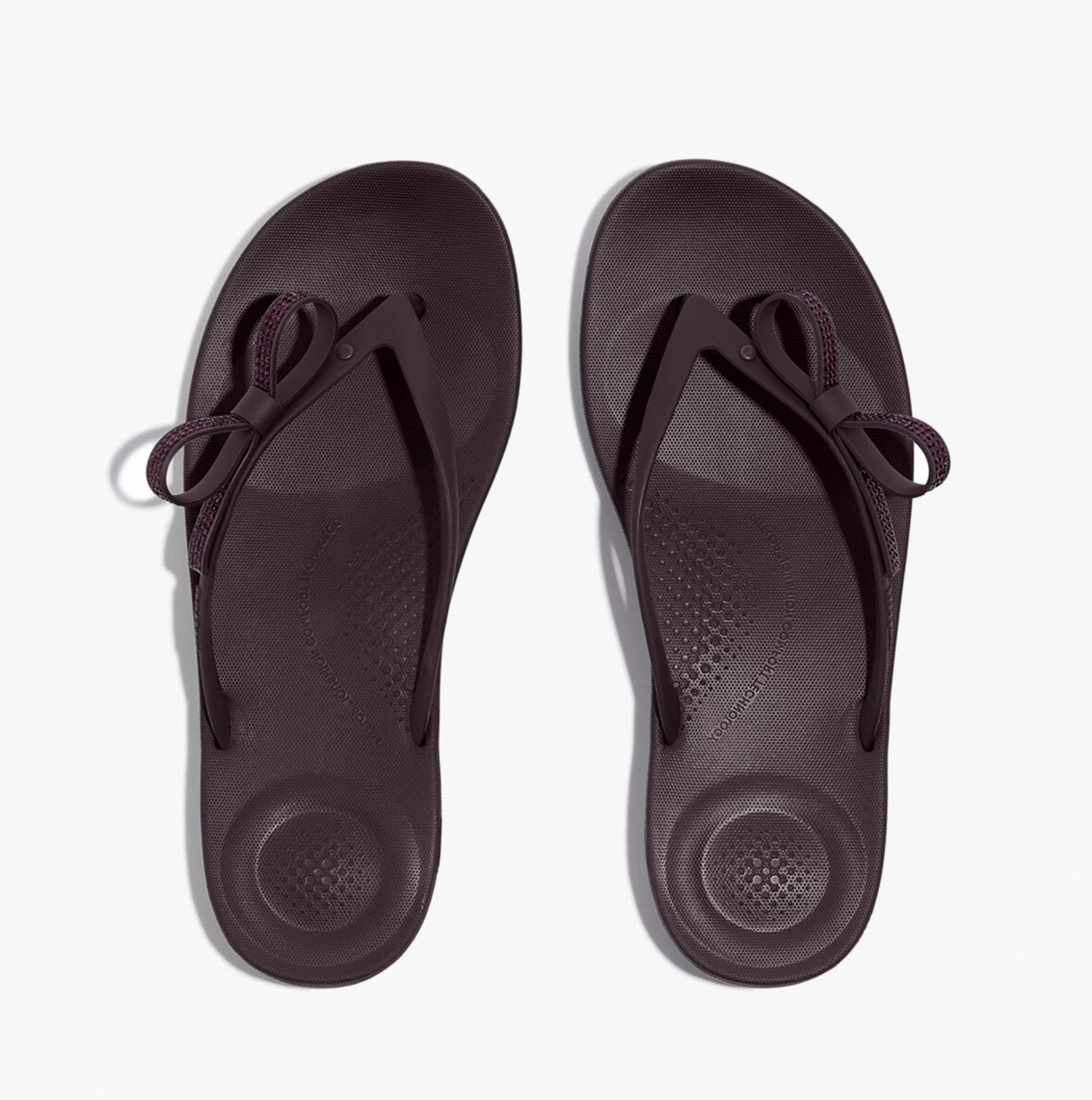 FitFlop iQUSHION GLITZ-BOW Ladies Flip Flops Plumberry