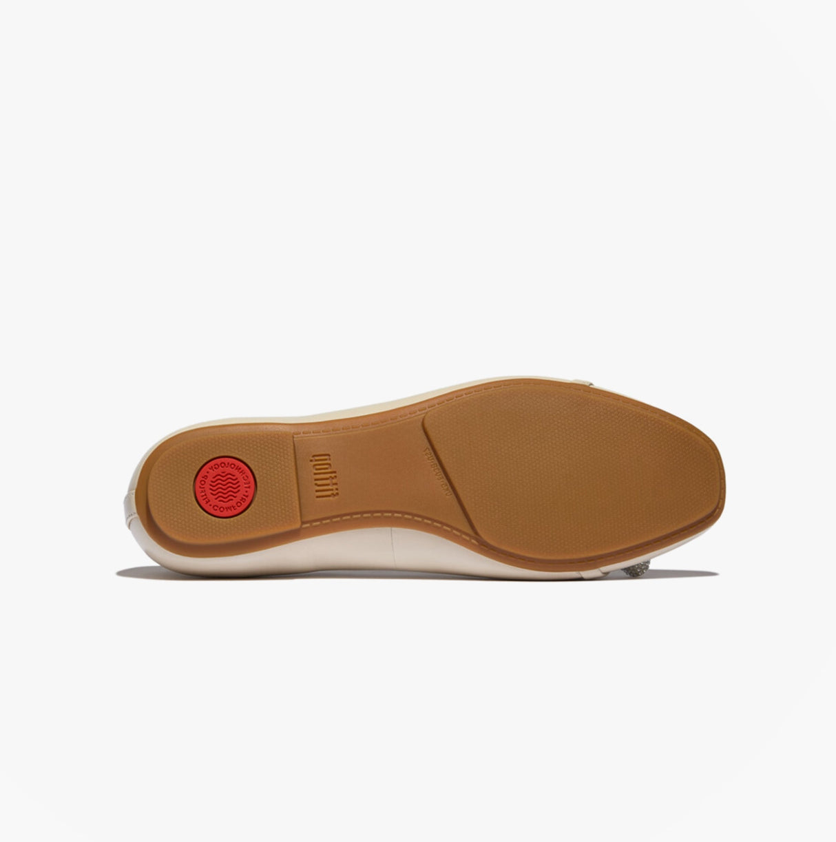 FitFlop DELICATO GLITZ-BOW LEATHER Womens Ballet Paris Beige