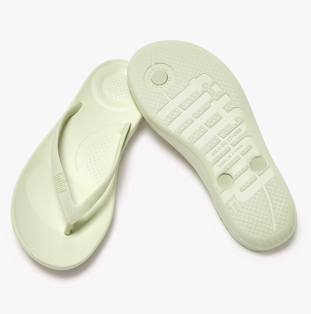 FitFlop IQUSHION ERGONOMIC Womens Toe Post Sandals Minty Green