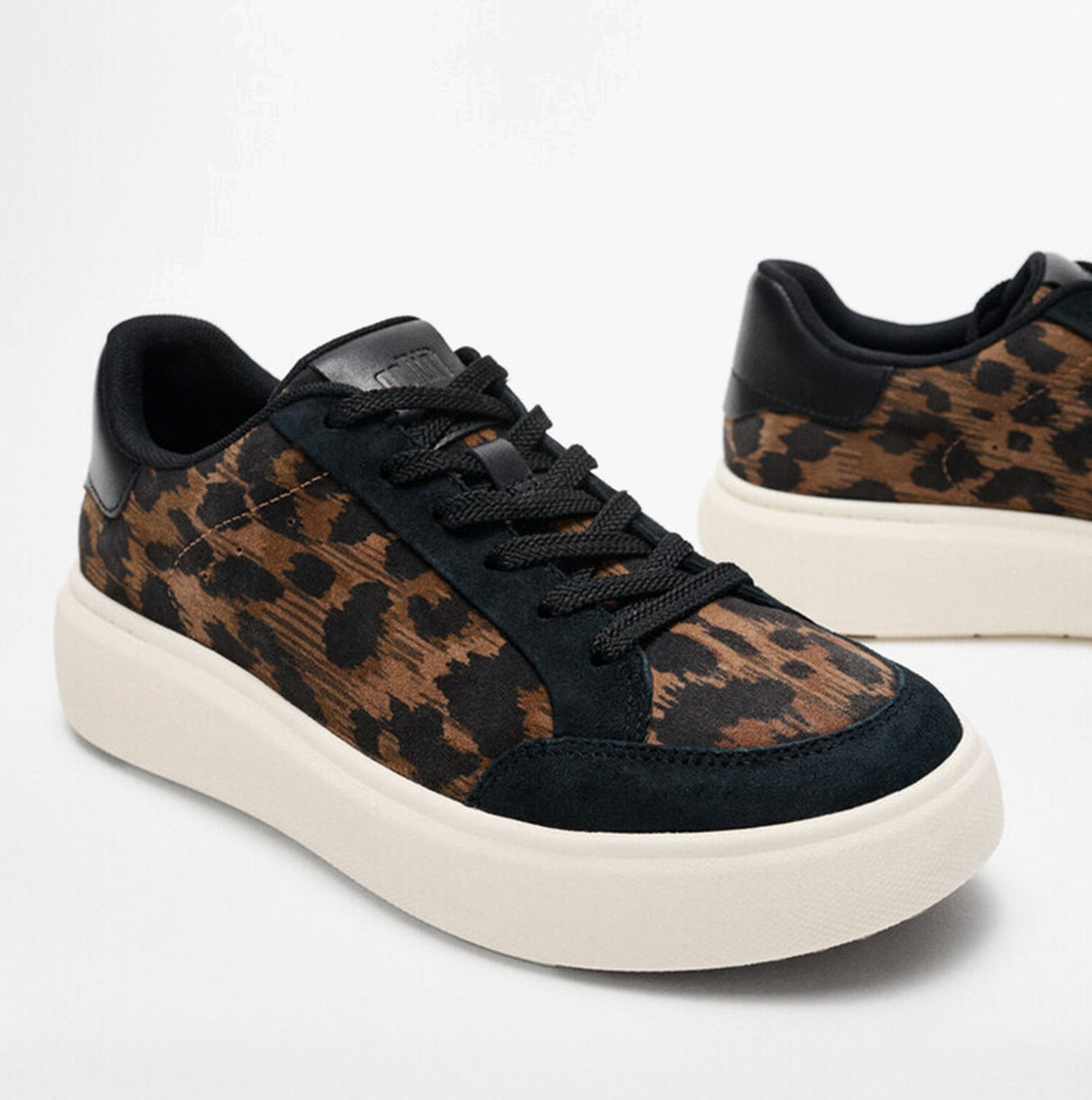 FitFlop 'Ready To Go' LEOPARD SUEDE Ladies Sneakers Black/Chocolate Mix