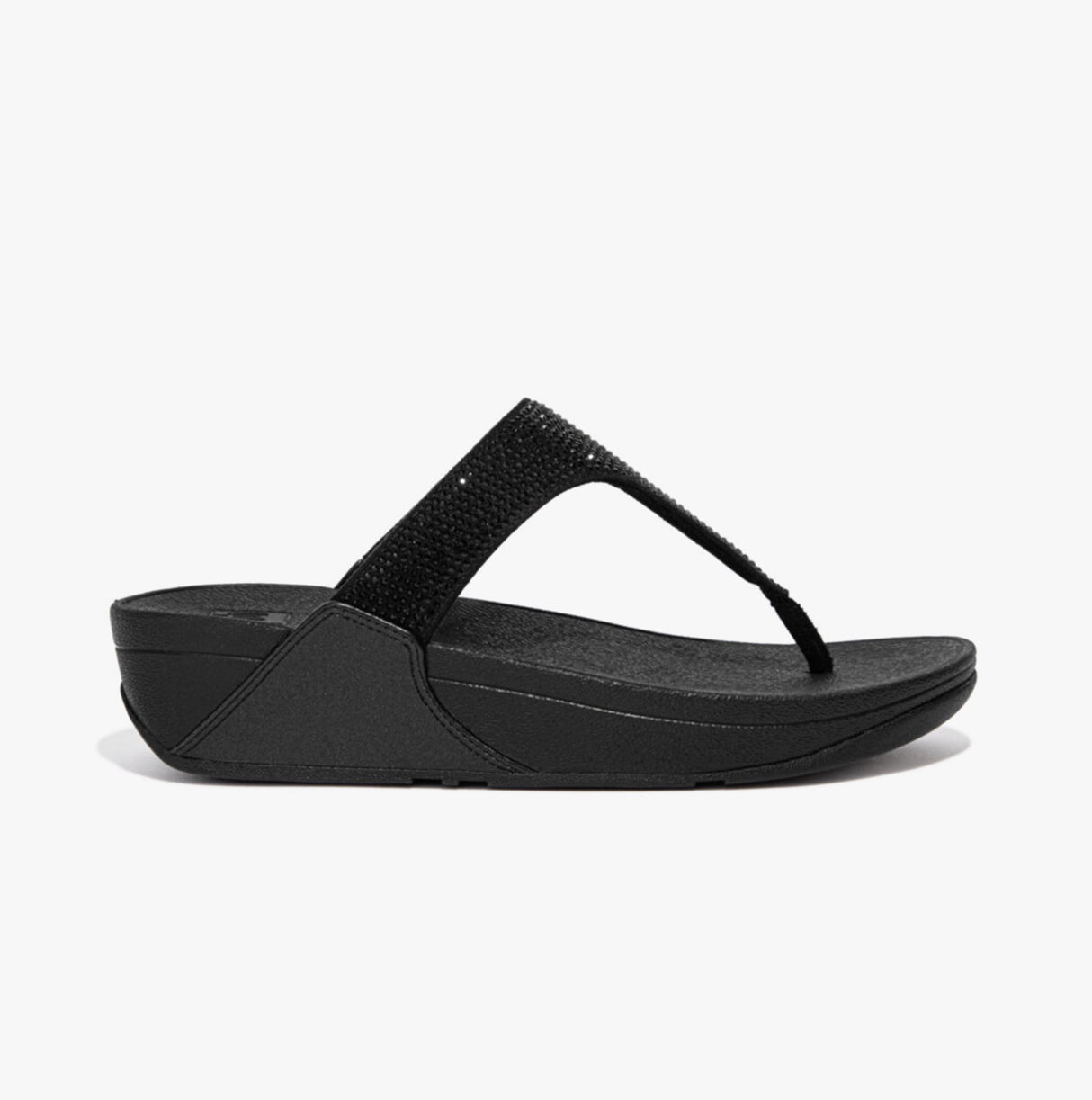 FitFlop LULU CRYSTAL Womens Toe Post All Black