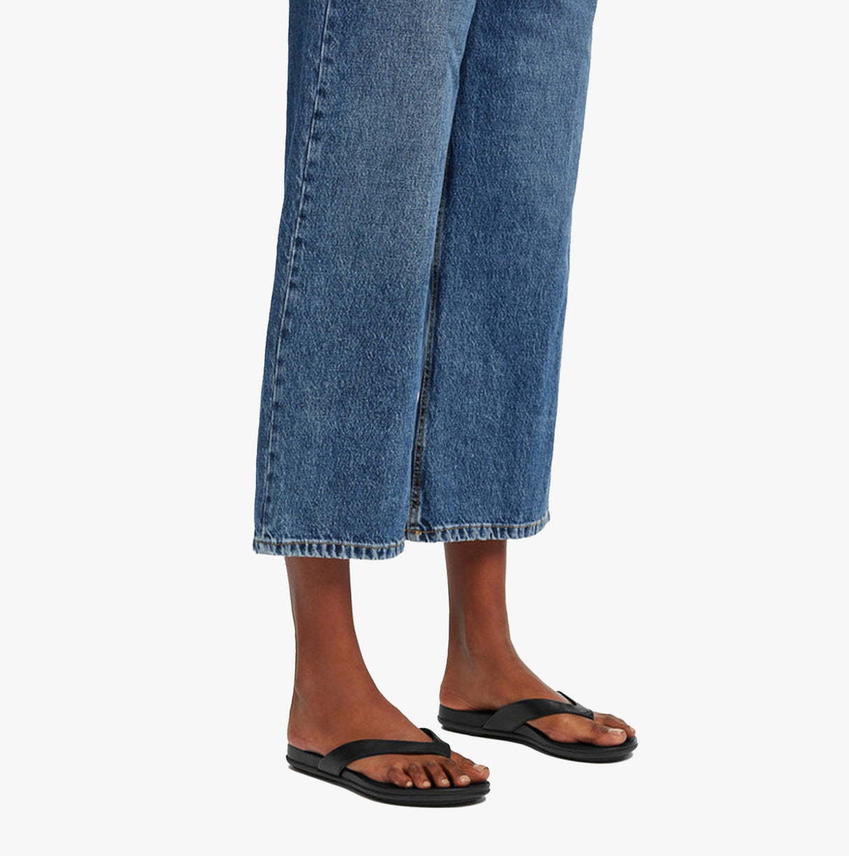 FitFlop GRACIE LEATHER Womens Flip Flops All Black