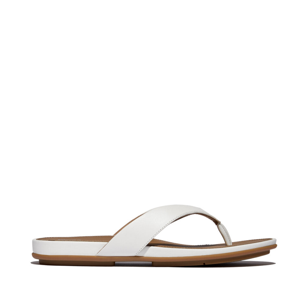 FitFlop GRACIE LEATHER Womens Flip Flops Urban White