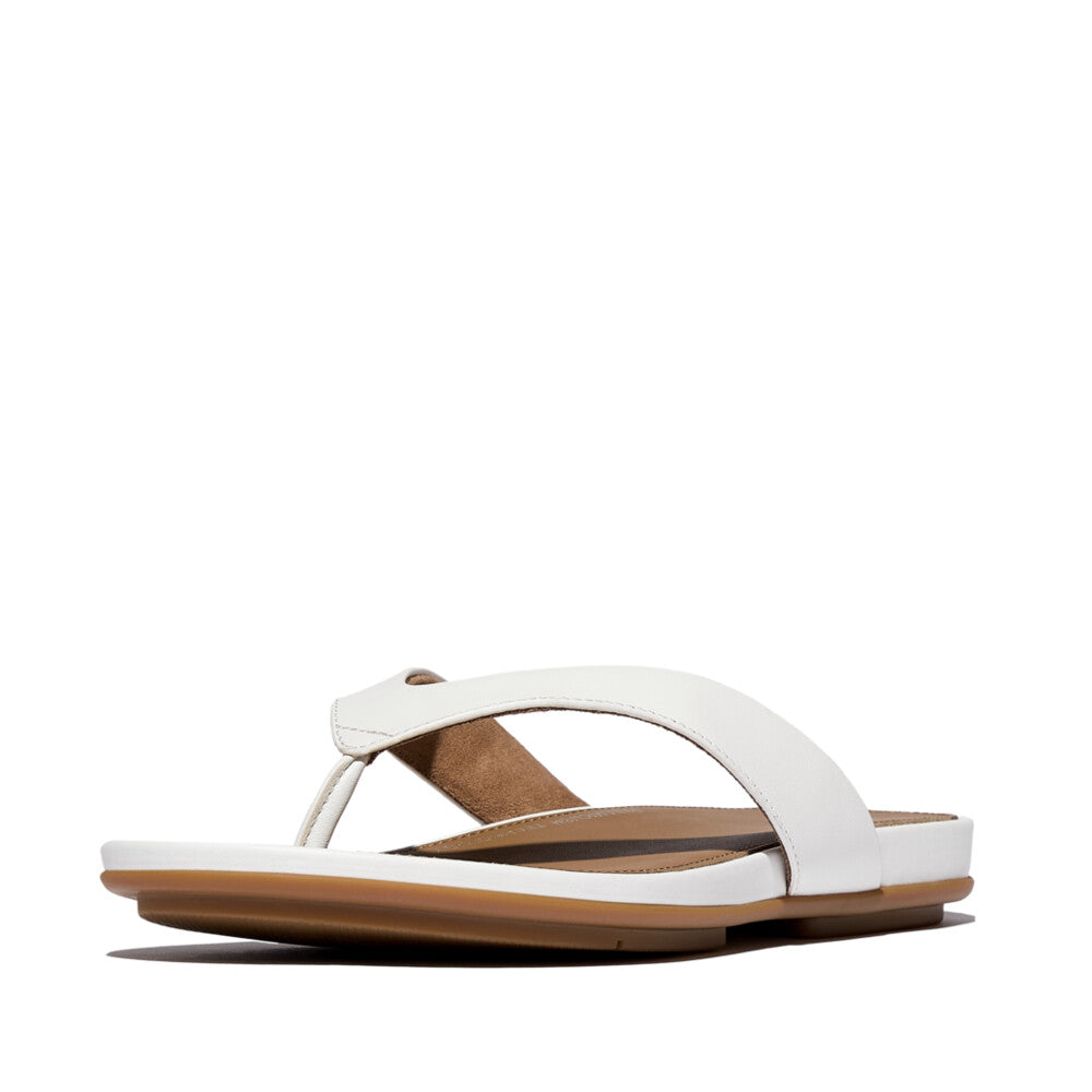 FitFlop GRACIE LEATHER Womens Flip Flops Urban White