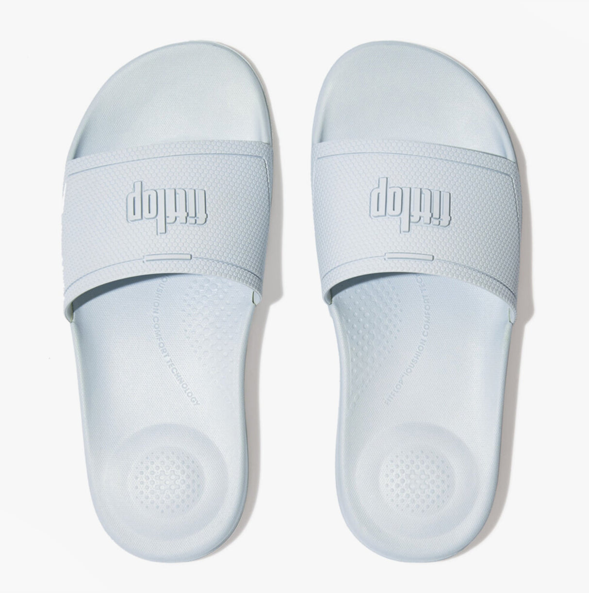 FitFlop iQUSHION Womens Slides Seafoam Blue