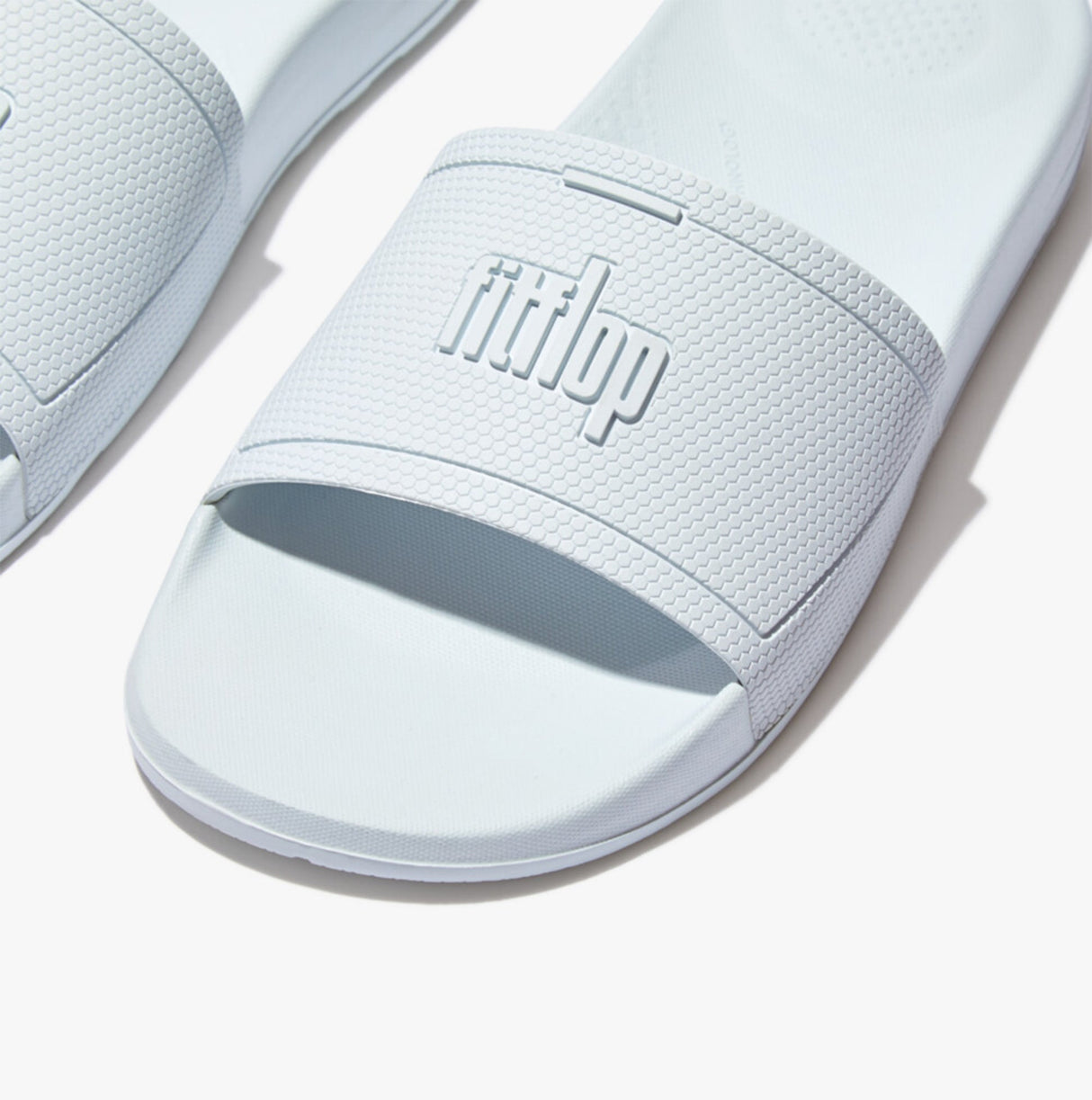 FitFlop iQUSHION Womens Slides Seafoam Blue