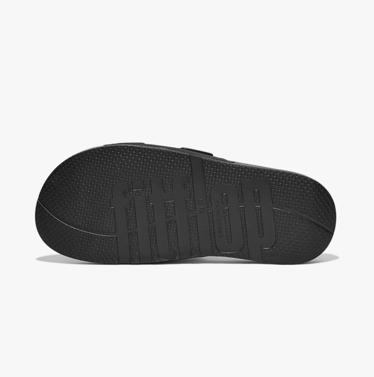 FitFlop IQUSHION TWO-BAR BUCKLE Womens Slides All Black