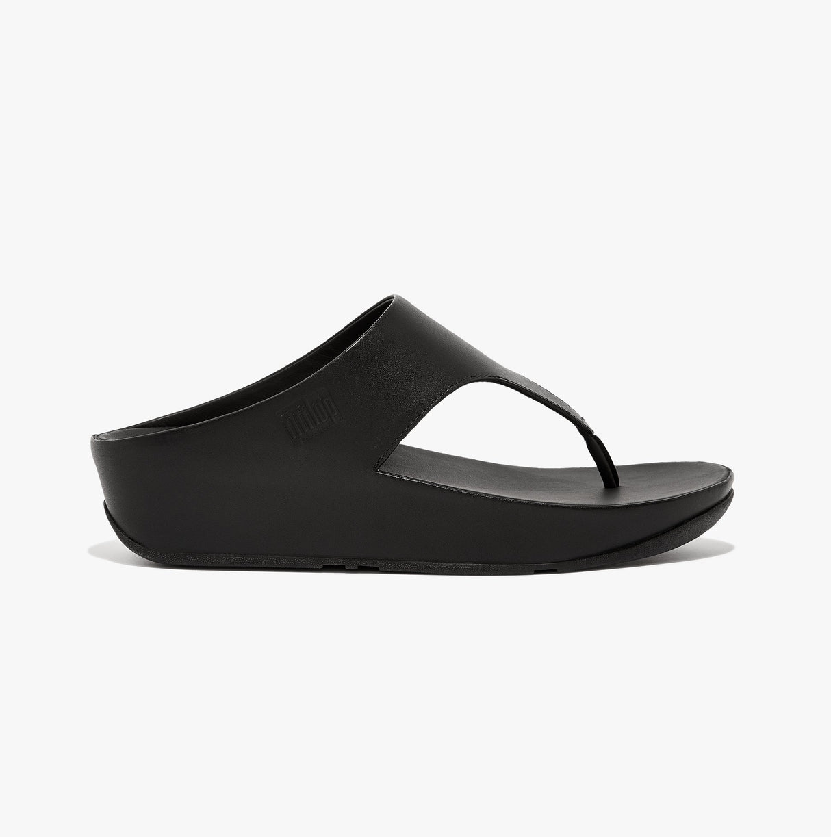FitFlop SHUV LEATHER TOE-POST Womens Sandals All Black